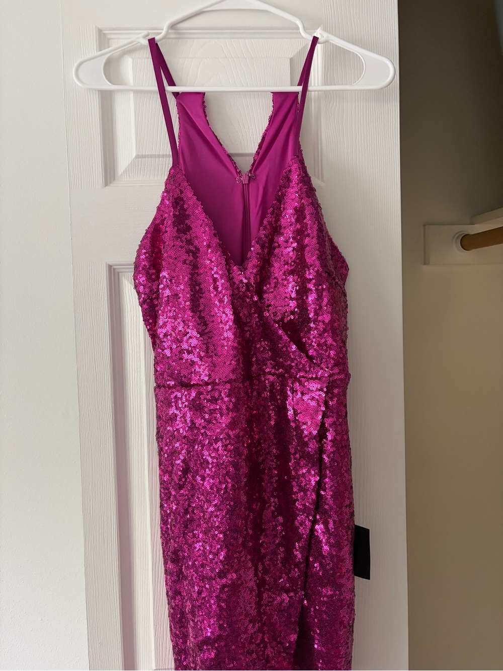 Lulus Fuchsia Sequin Mini Dress